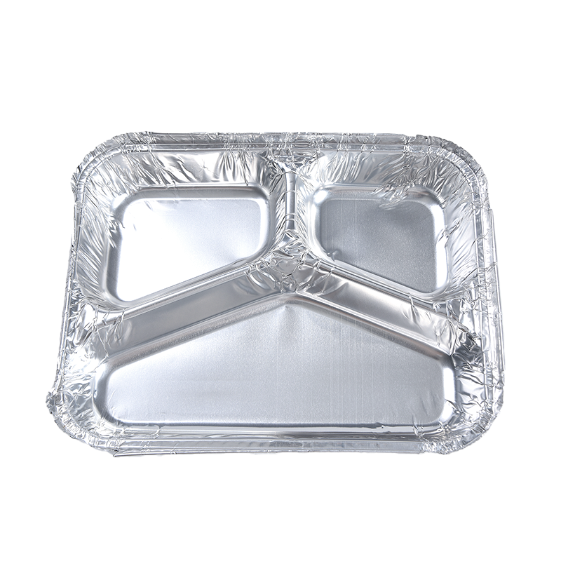 Baki 3-kompartemen lonjong 227-3